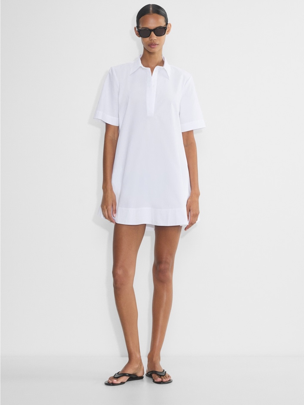 Babaton White Polo Mini Dress